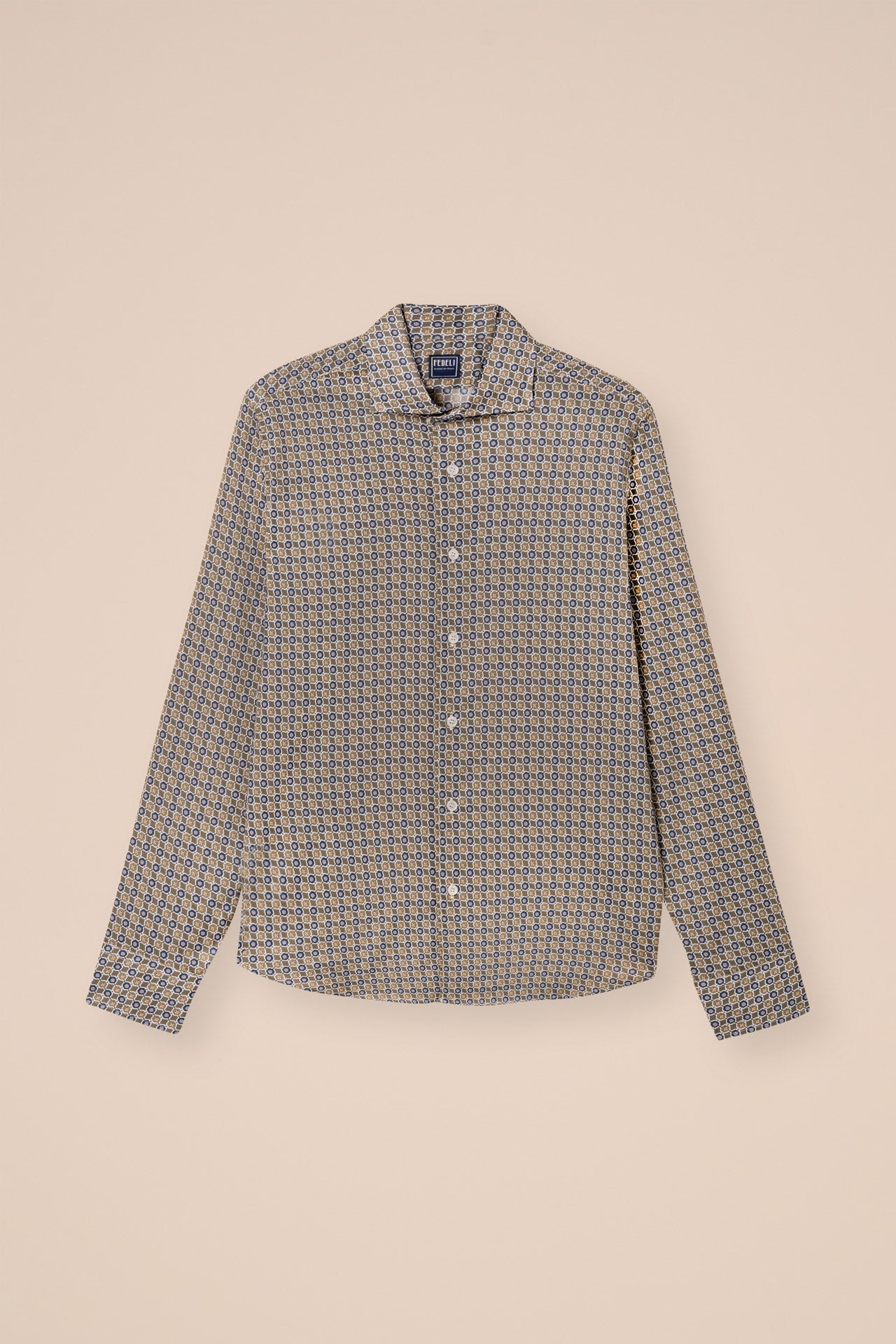 Sean Cotton Voile Long Sleeve Shirt - Vintage Pattern