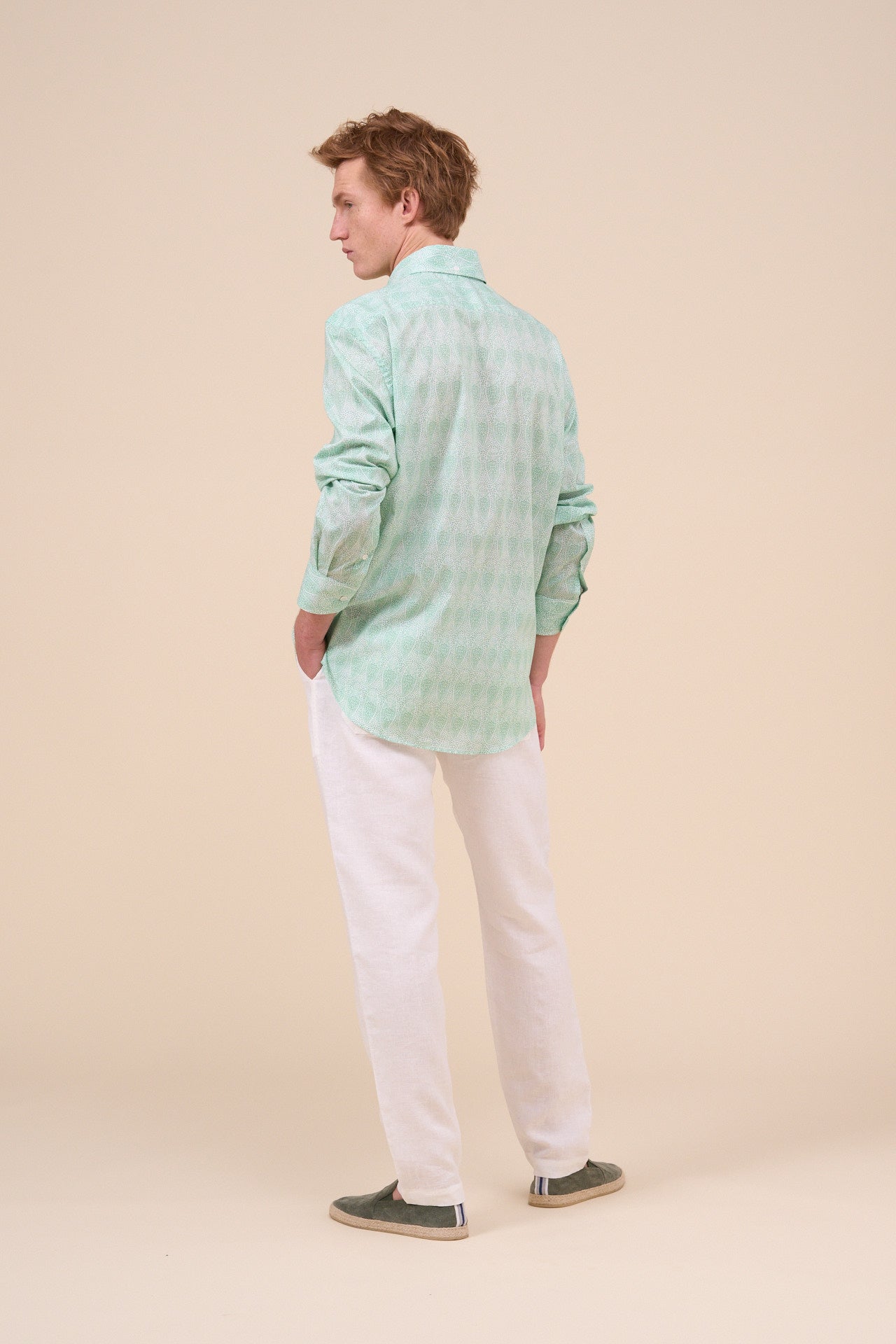 Marlon Printed Cotton Voile Half-buttoned Shirt - Paisley Pattern