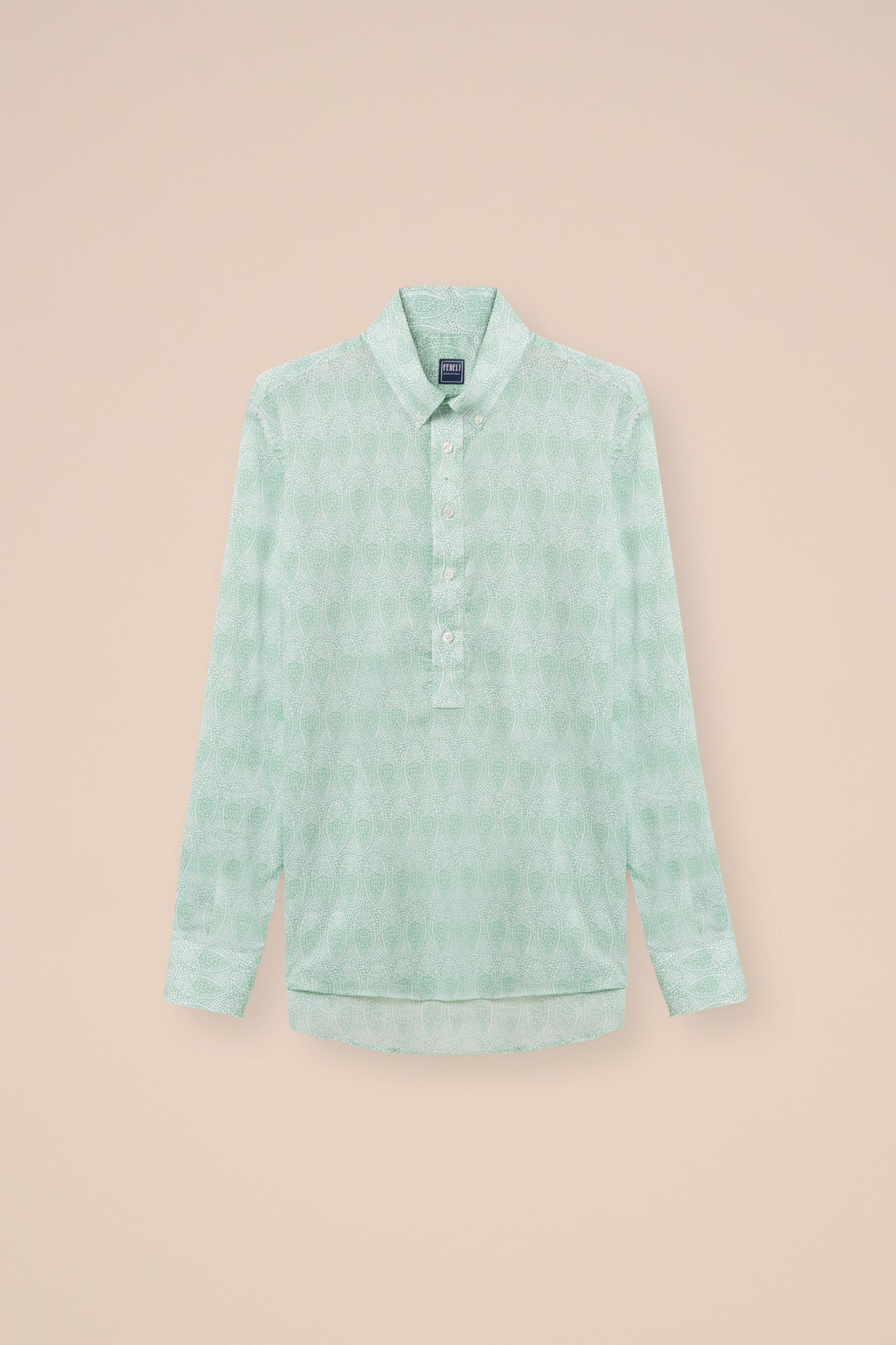 Marlon Printed Cotton Voile Half-buttoned Shirt - Paisley Pattern