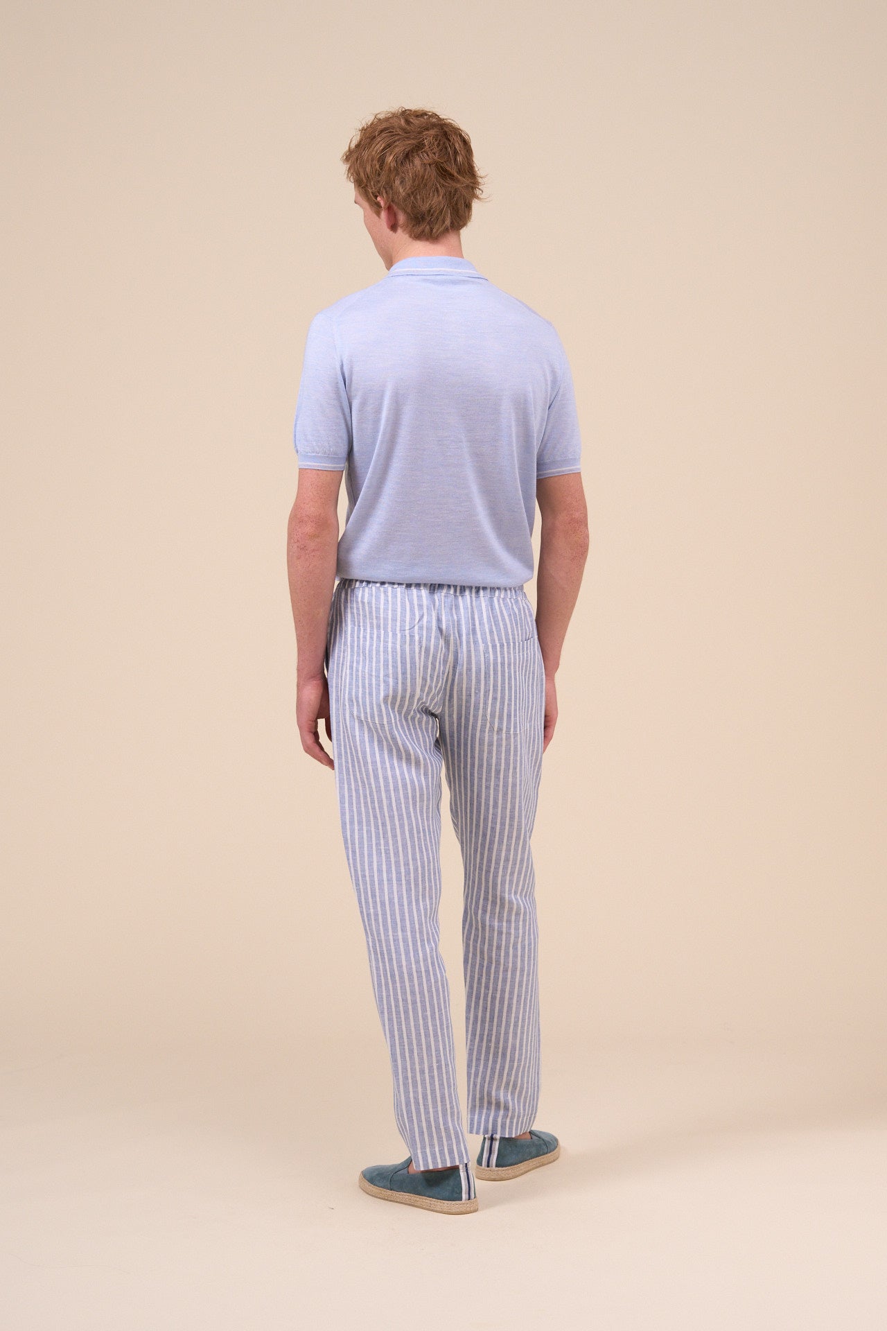 Bonifacio Linen Striped Pants