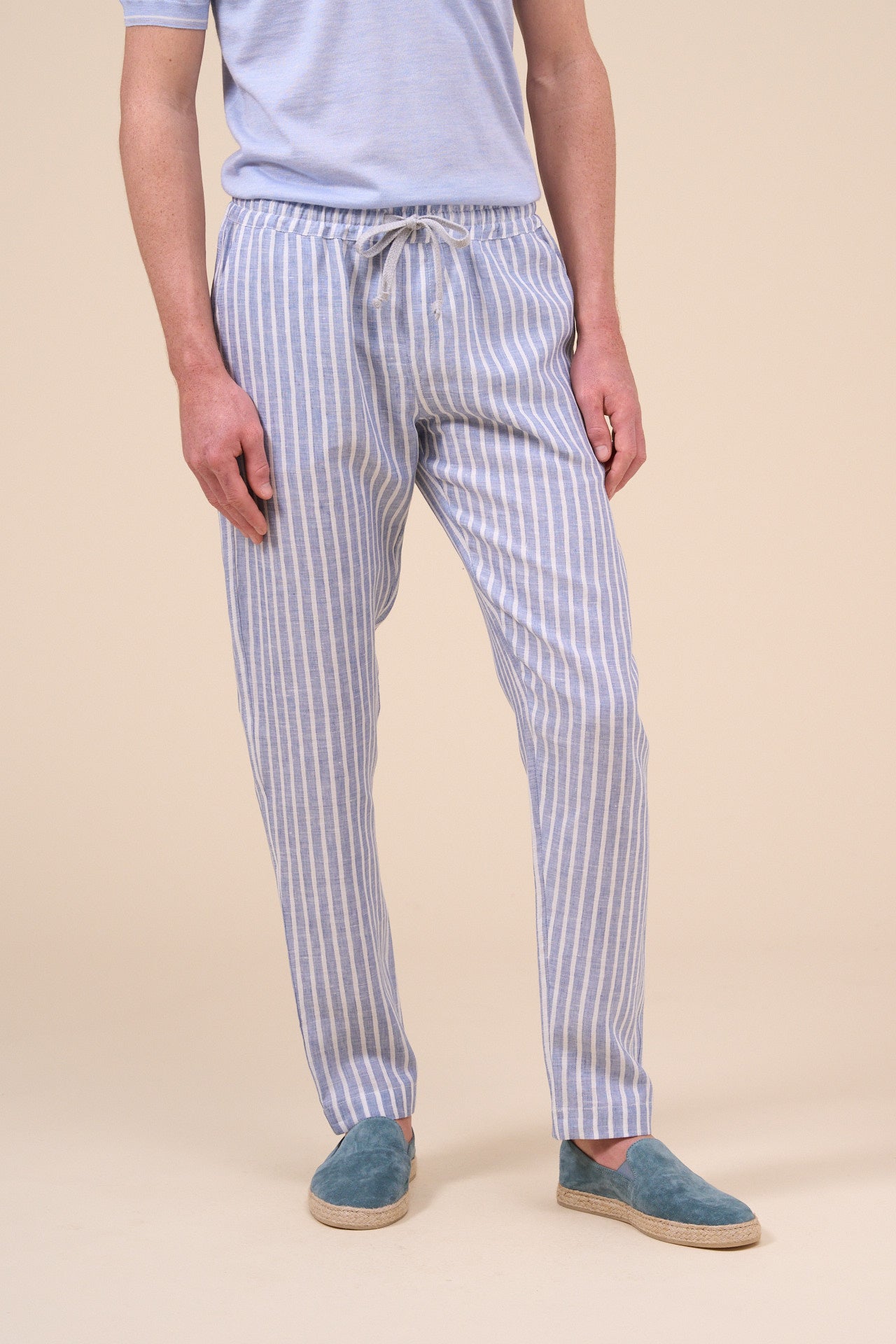 Bonifacio Linen Striped Pants