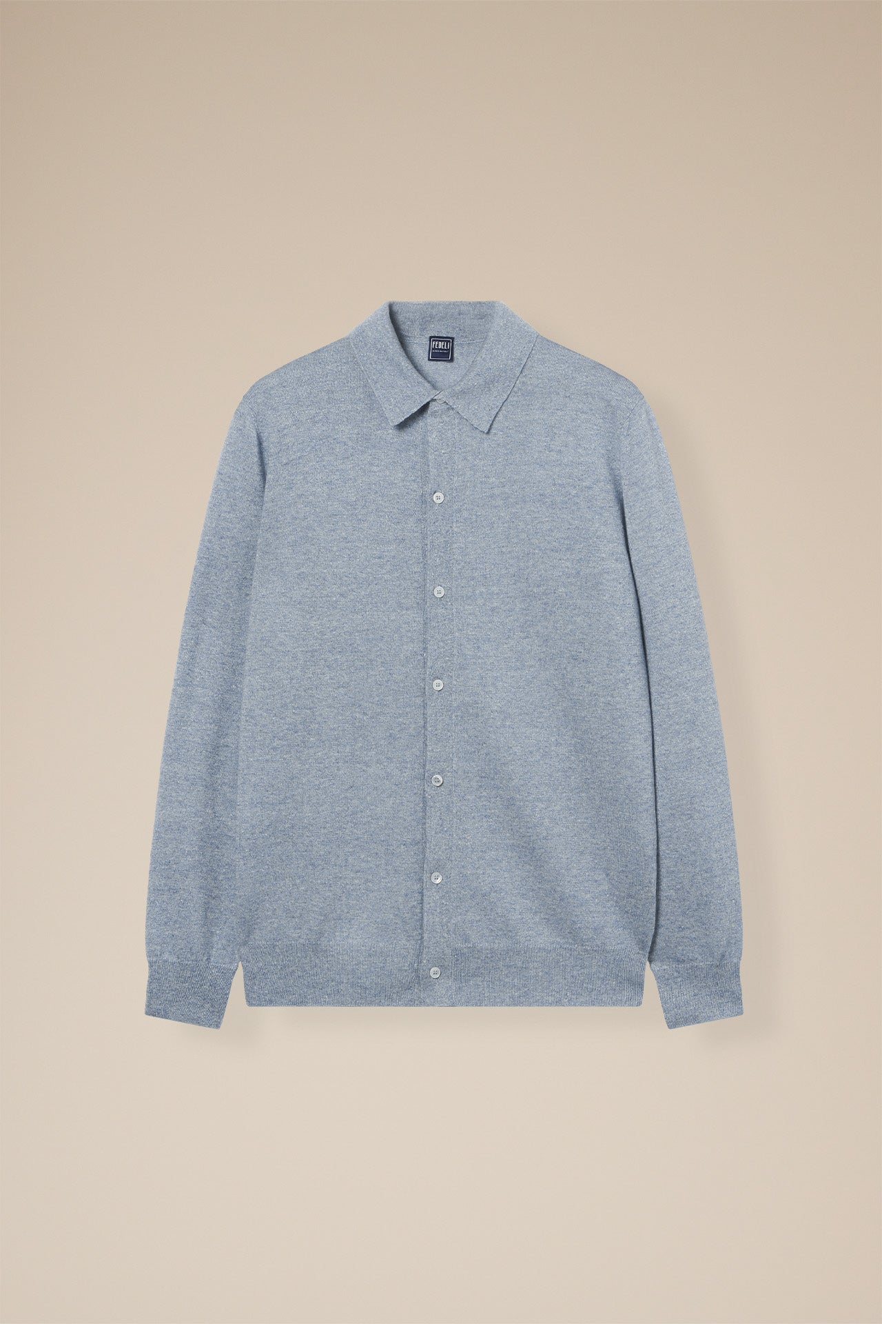 Long Sleeve Cashmere and Linen Shirt