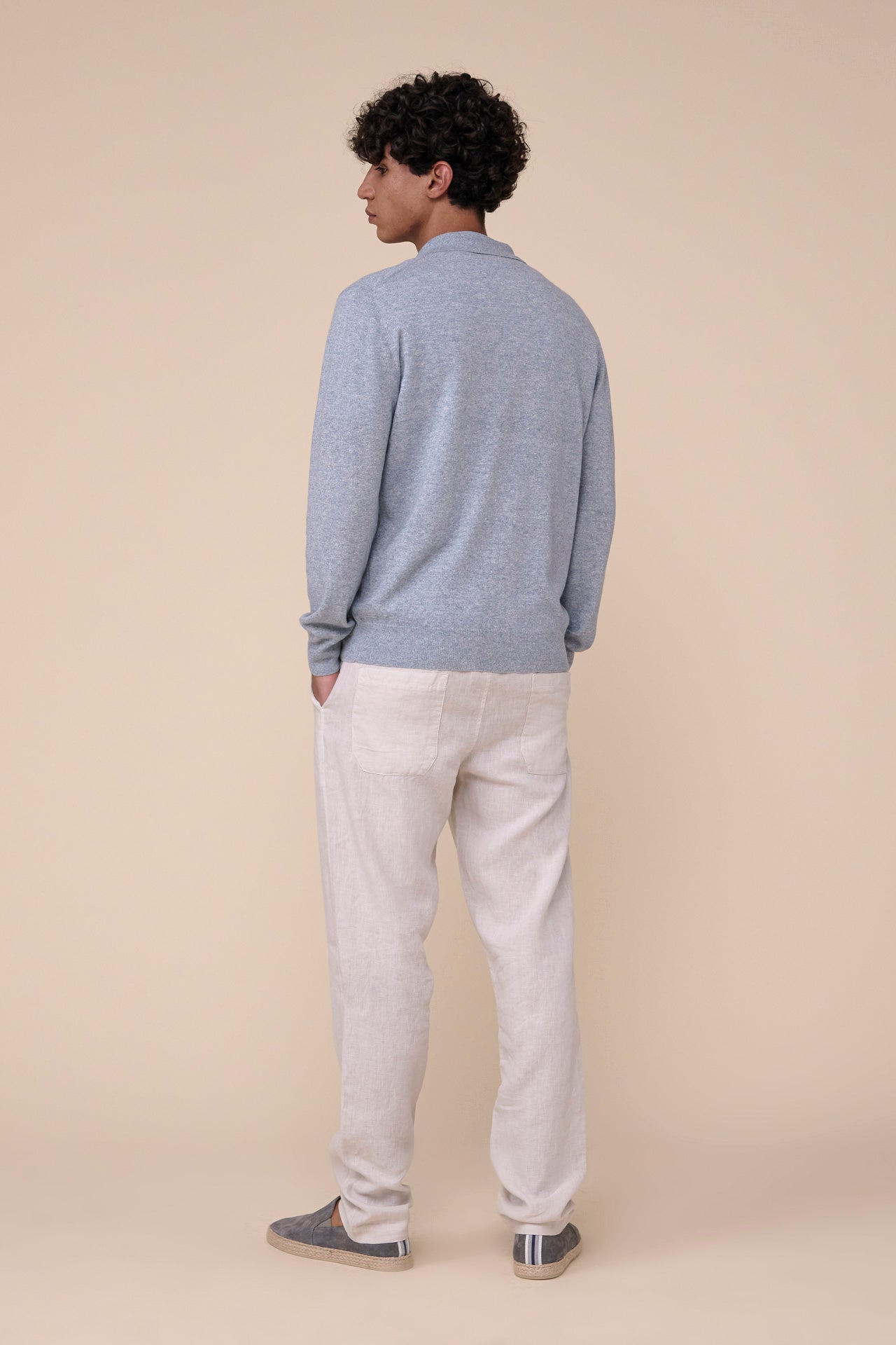 Cashmere and Linen Long Sleeve Shirt