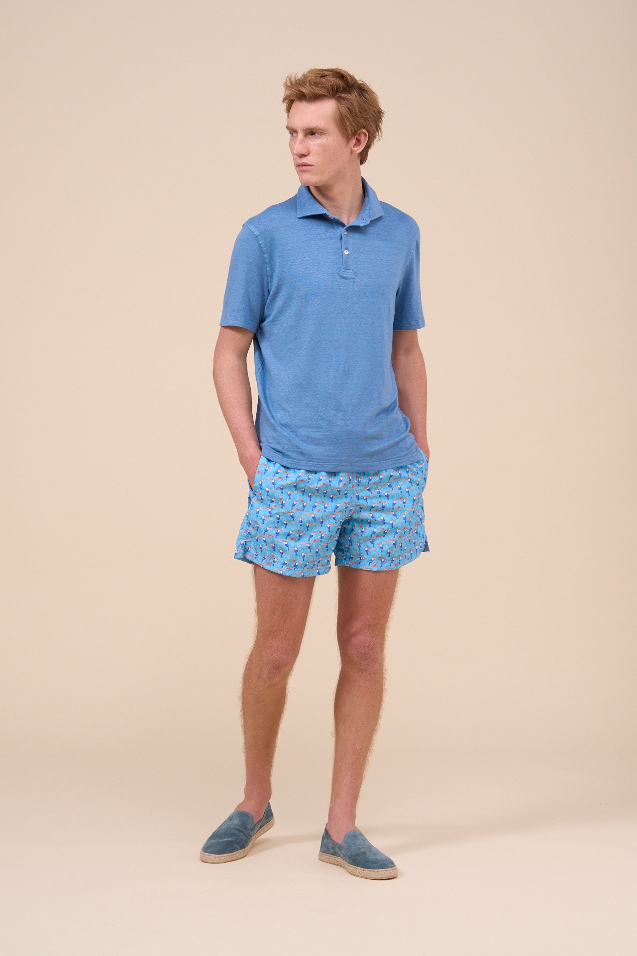 Zero Linen Flex Dusty Short Sleeve Polo