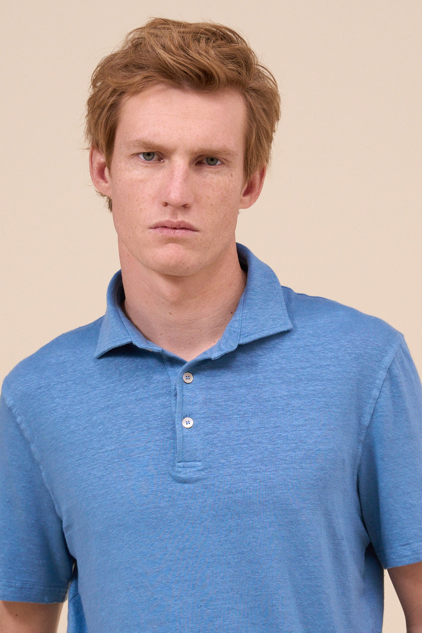 Zero Linen Flex Dusty Short Sleeve Polo