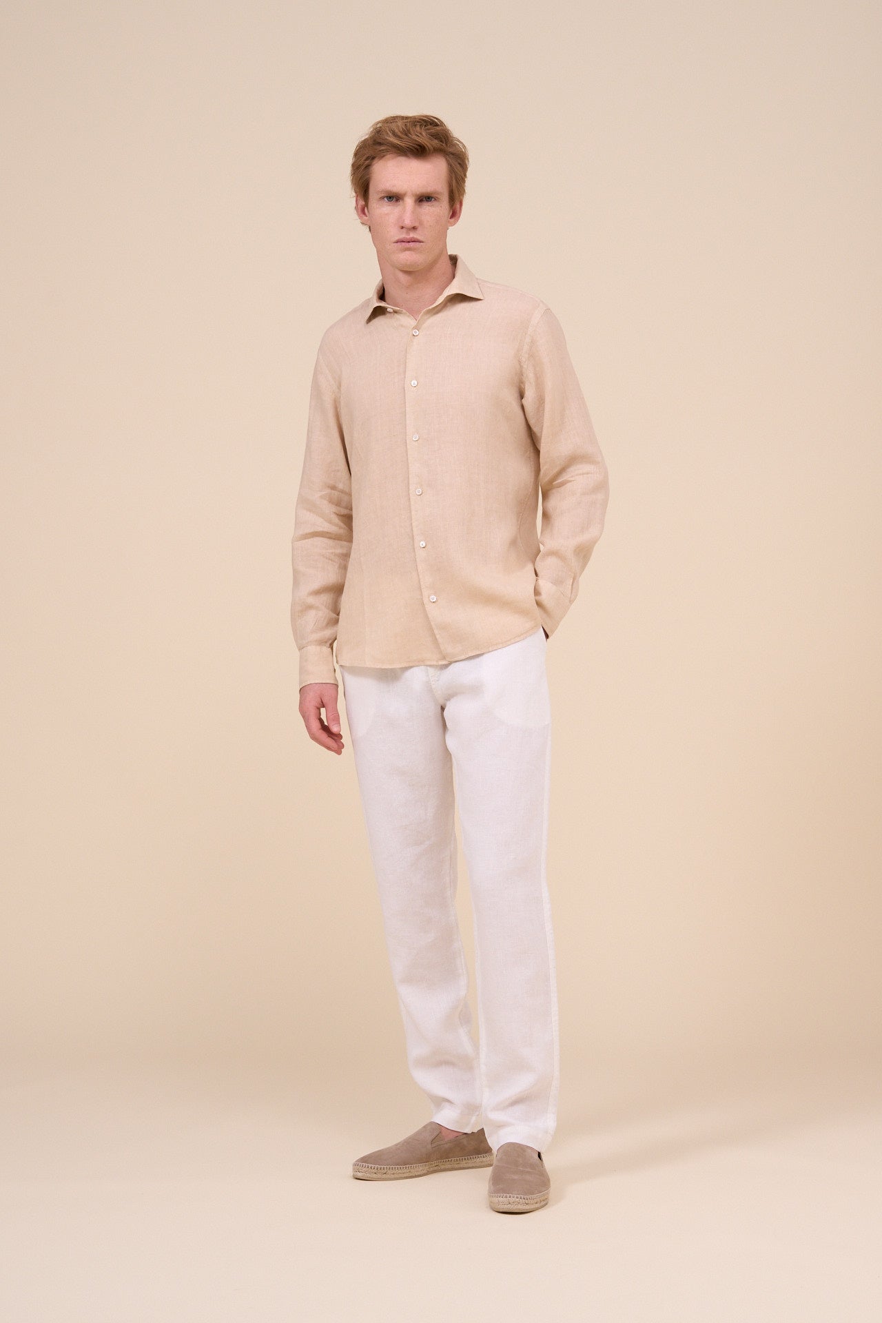 Nick Linen Dusty Long Sleeve Shirt