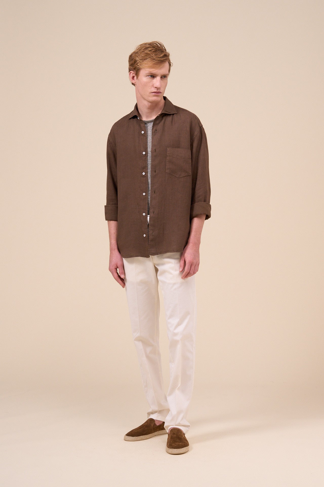 Phil Linen Dusty Long Sleeve Shirt