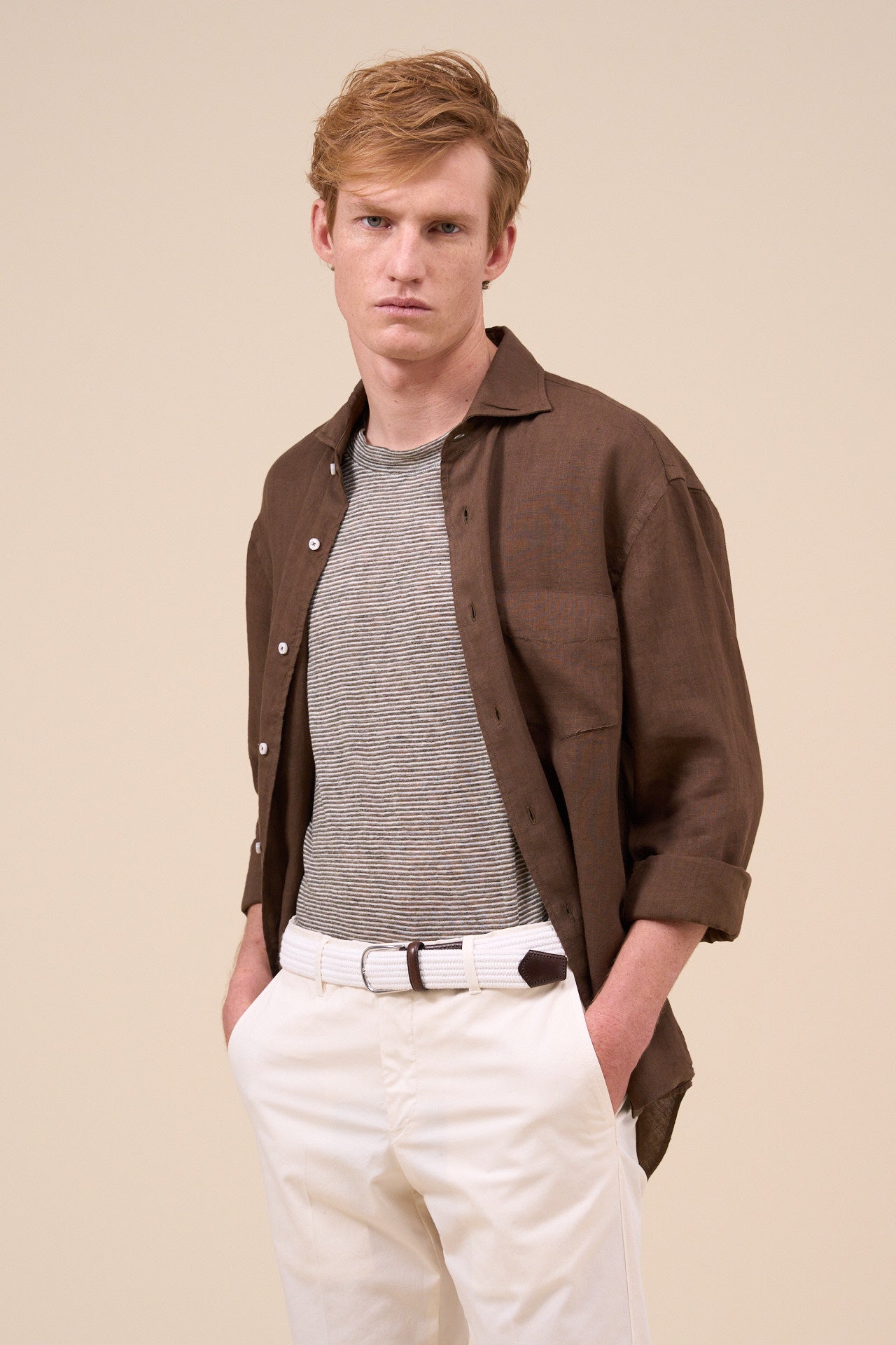 Phil Linen Dusty Long Sleeve Shirt