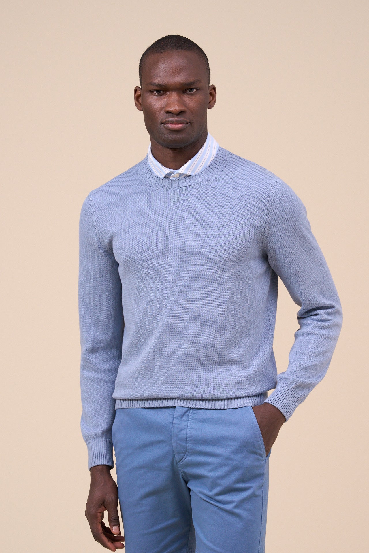 Argentina Cotton Light Dusty Knitted Crewneck