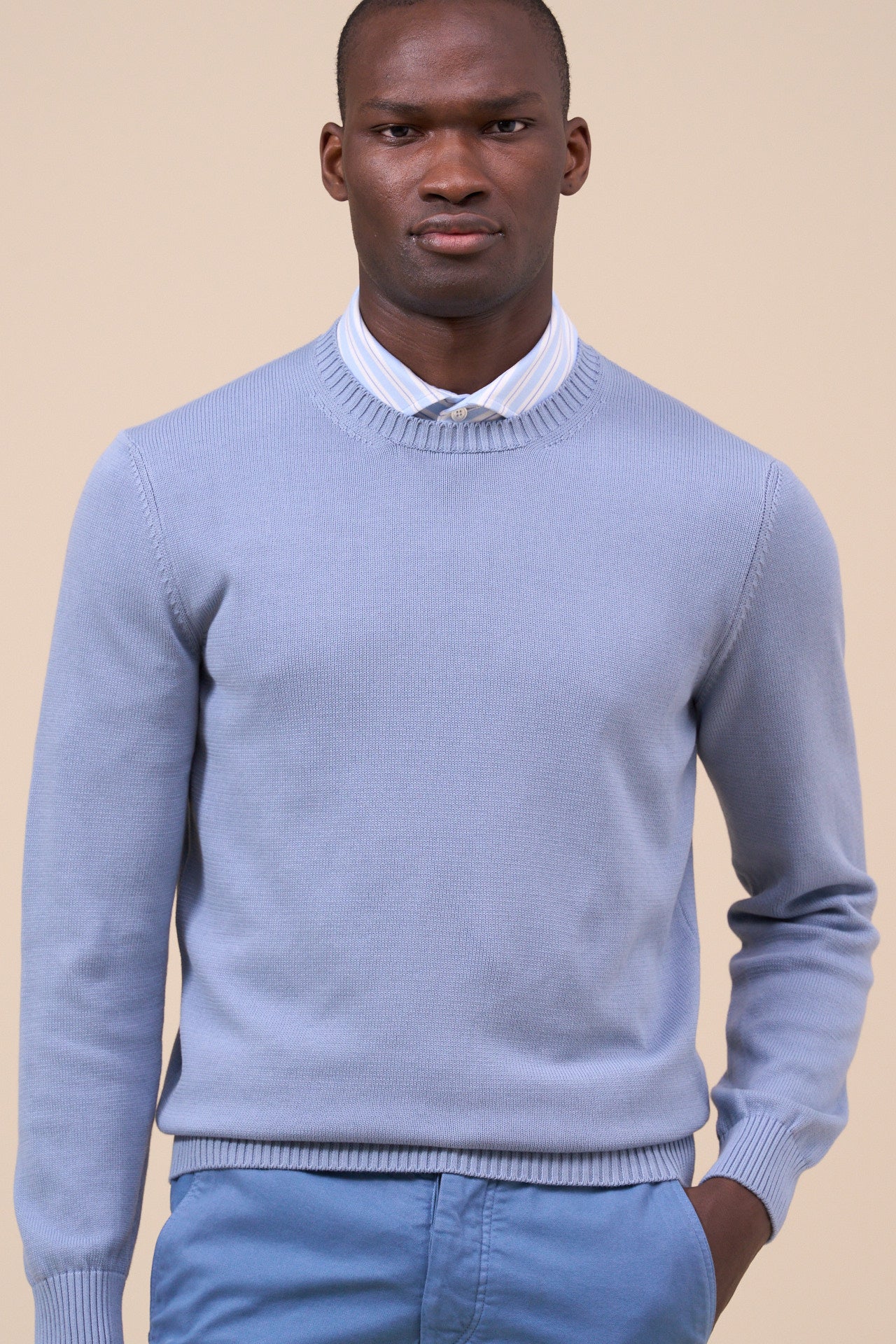 Argentina Cotton Light Dusty Knitted Crewneck