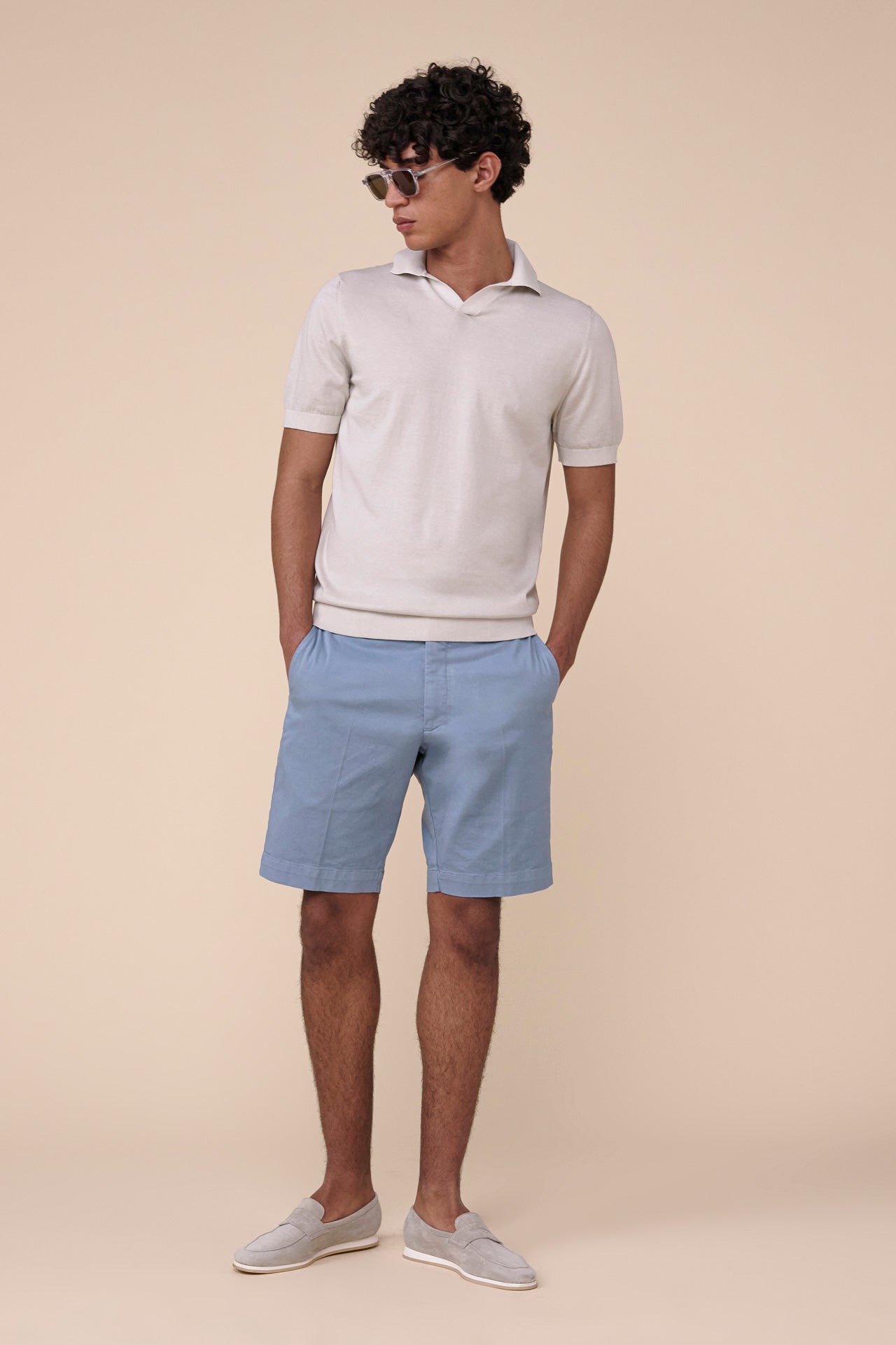 Fuji Organic Cotton Polo with Open Neck